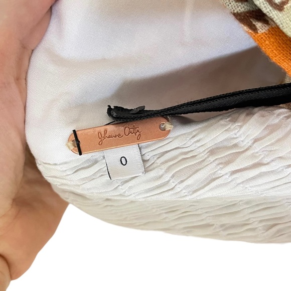 SOLD Johanna Ortiz Charisma of the Tropics Maxi Dress 100% linen orange 0 NWT - Picture 11 of 16